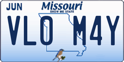 MO license plate VL0M4Y