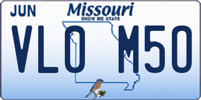 MO license plate VL0M5O