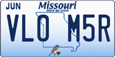 MO license plate VL0M5R