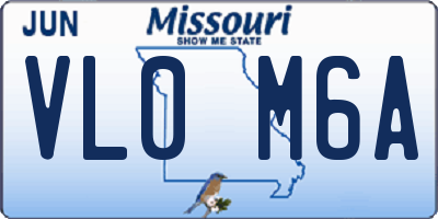 MO license plate VL0M6A