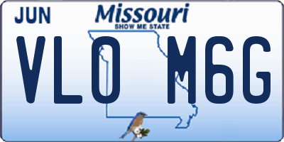 MO license plate VL0M6G