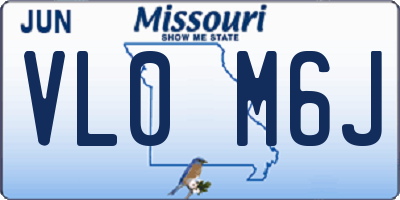 MO license plate VL0M6J