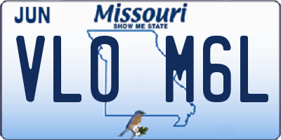 MO license plate VL0M6L