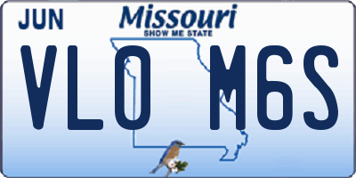 MO license plate VL0M6S
