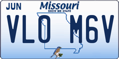 MO license plate VL0M6V