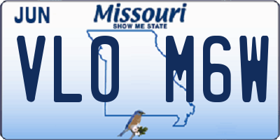 MO license plate VL0M6W