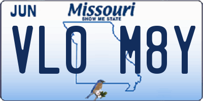MO license plate VL0M8Y