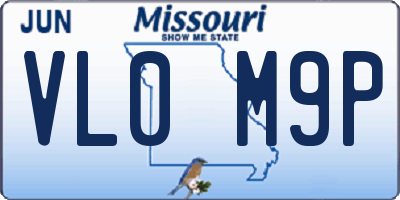 MO license plate VL0M9P
