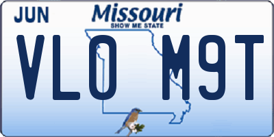 MO license plate VL0M9T