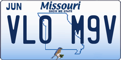 MO license plate VL0M9V