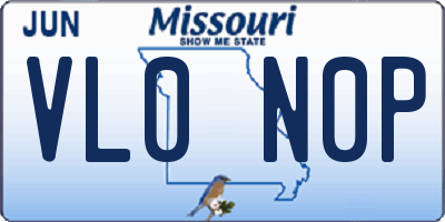 MO license plate VL0N0P