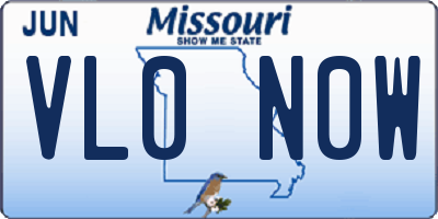 MO license plate VL0N0W