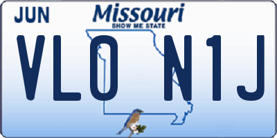 MO license plate VL0N1J