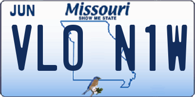 MO license plate VL0N1W