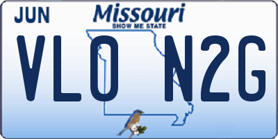 MO license plate VL0N2G