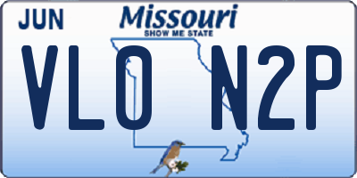 MO license plate VL0N2P