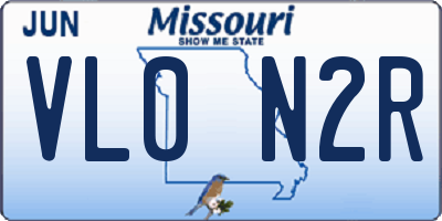 MO license plate VL0N2R