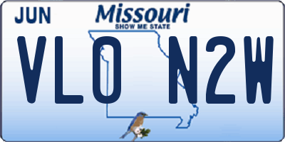 MO license plate VL0N2W