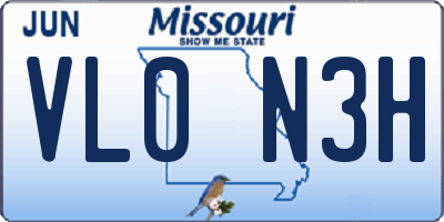 MO license plate VL0N3H