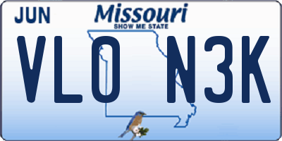 MO license plate VL0N3K