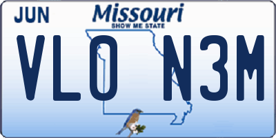 MO license plate VL0N3M