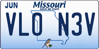 MO license plate VL0N3V