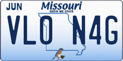 MO license plate VL0N4G