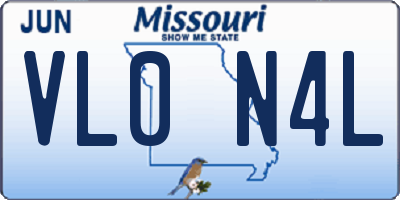 MO license plate VL0N4L