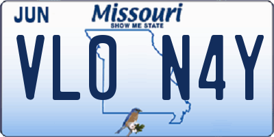 MO license plate VL0N4Y