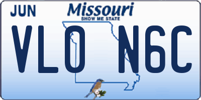 MO license plate VL0N6C