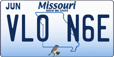MO license plate VL0N6E