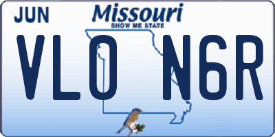 MO license plate VL0N6R