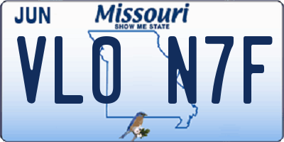 MO license plate VL0N7F
