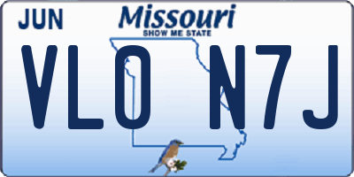 MO license plate VL0N7J