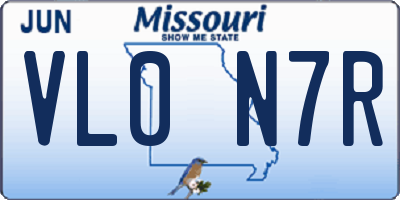 MO license plate VL0N7R