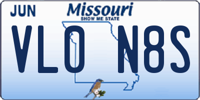 MO license plate VL0N8S