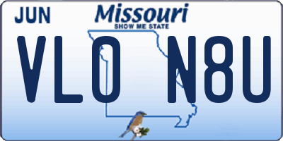 MO license plate VL0N8U