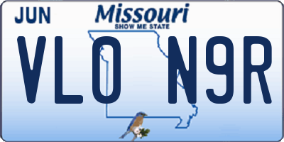 MO license plate VL0N9R