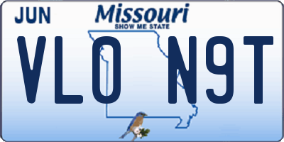 MO license plate VL0N9T