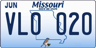 MO license plate VL0O2O