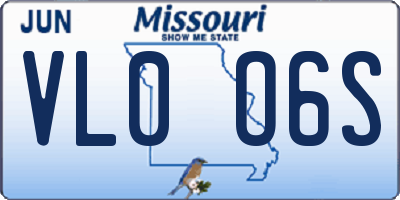 MO license plate VL0O6S
