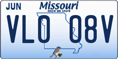 MO license plate VL0O8V