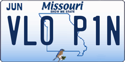 MO license plate VL0P1N