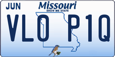 MO license plate VL0P1Q