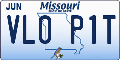 MO license plate VL0P1T