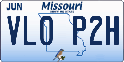 MO license plate VL0P2H
