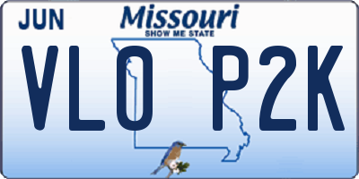 MO license plate VL0P2K