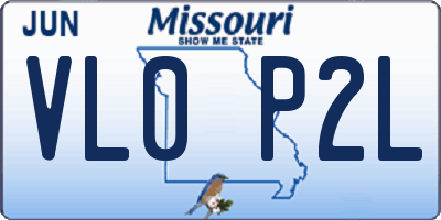 MO license plate VL0P2L