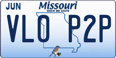 MO license plate VL0P2P