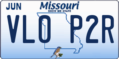 MO license plate VL0P2R
